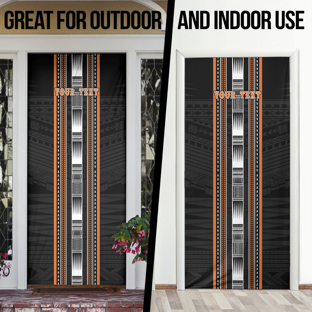 Personalised Vaitele Samoa Door Cover Samoan Tribal Pattern LT05 - Polynesian Pride