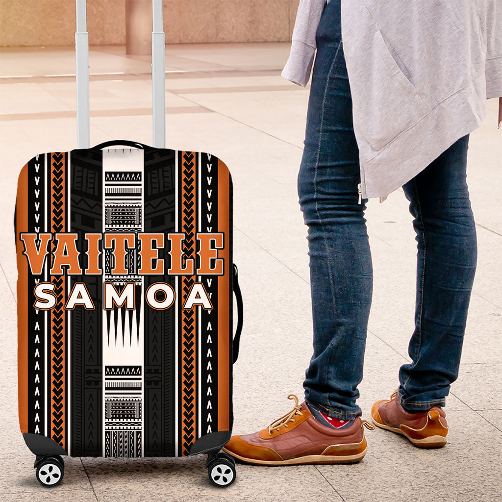 Vaitele Samoa Luggage Cover Samoan Tribal Pattern LT05 Orange - Polynesian Pride