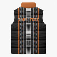 Personalised Vaitele Samoa Sleeveless Puffer Jacket Samoan Tribal Pattern LT05 - Polynesian Pride
