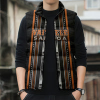 Personalised Vaitele Samoa Sleeveless Puffer Jacket Samoan Tribal Pattern LT05 - Polynesian Pride