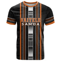 Personalised Vaitele Samoa T Shirt Samoan Tribal Pattern LT05 Orange - Polynesian Pride