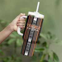 Personalised Vaitele Samoa Tumbler With Handle Samoan Tribal Pattern LT05 - Polynesian Pride