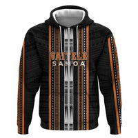 Personalised Vaitele Samoa Zip Hoodie Samoan Tribal Pattern LT05 Zip Hoodie Orange - Polynesian Pride
