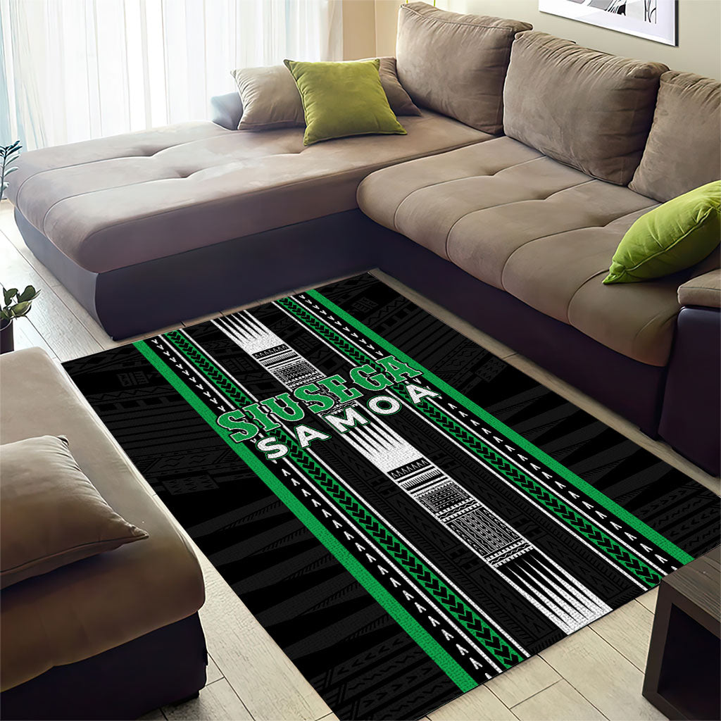 Siusega Samoa Area Rug Samoan Tribal Pattern LT05 - Polynesian Pride