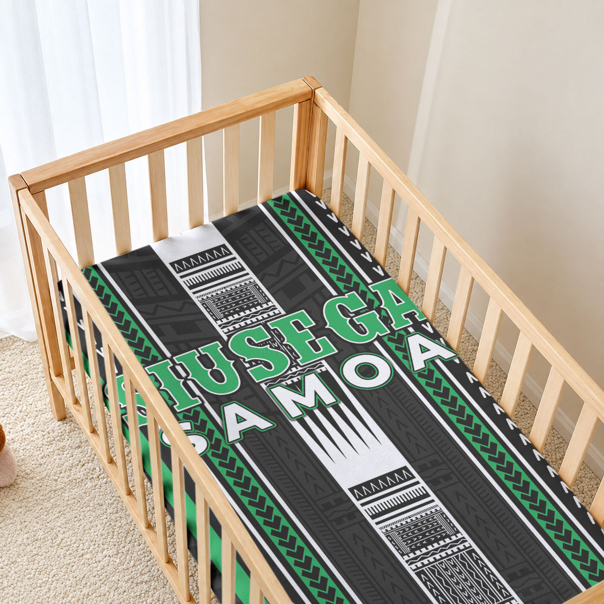 Siusega Samoa Baby Bed Cover Samoan Tribal Pattern LT05 - Polynesian Pride