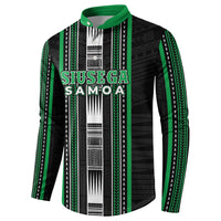 Personalised Siusega Samoa Button Sweatshirt Samoan Tribal Pattern LT05 - Polynesian Pride