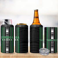 Personalised Siusega Samoa 4 in 1 Can Cooler Tumbler Samoan Tribal Pattern LT05 - Polynesian Pride
