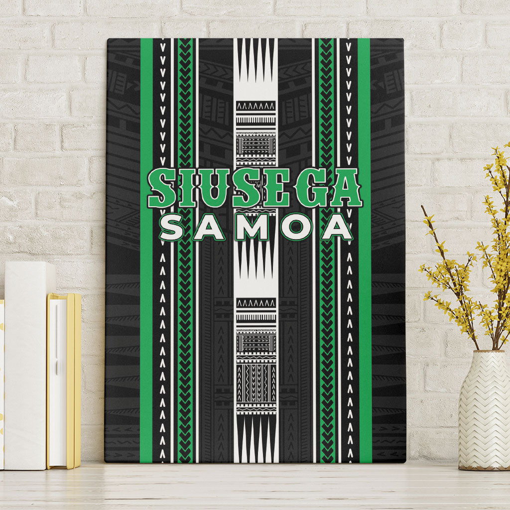 Siusega Samoa Canvas Wall Art Samoan Tribal Pattern LT05 Without Frame Green - Polynesian Pride