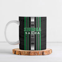 Personalised Siusega Samoa Ceramic Mug Samoan Tribal Pattern LT05 Green - Polynesian Pride