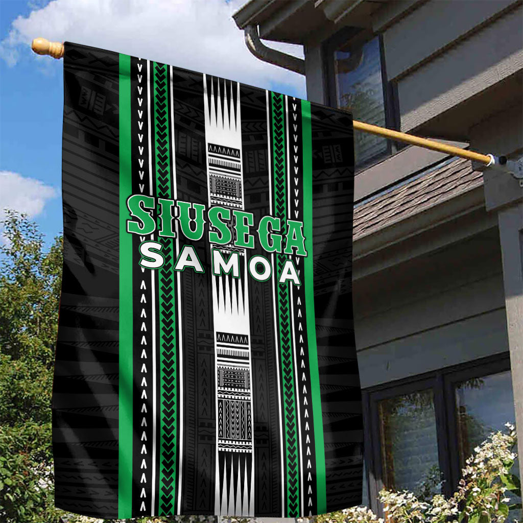 Siusega Samoa Garden Flag Samoan Tribal Pattern