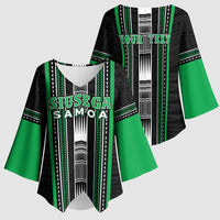 Personalised Siusega Samoa Kimono Sleeve Blouse Samoan Tribal Pattern LT05 - Polynesian Pride