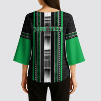 Personalised Siusega Samoa Kimono Sleeve Blouse Samoan Tribal Pattern LT05 - Polynesian Pride