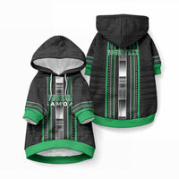 Personalised Siusega Samoa Pet Hoodie Samoan Tribal Pattern LT05 Pullover Green - Polynesian Pride
