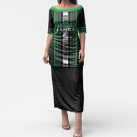 Personalised Siusega Samoa Puletasi Samoan Tribal Pattern LT05 Long Dress Green - Polynesian Pride