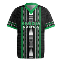 Personalised Siusega Samoa Rugby Jersey Samoan Tribal Pattern LT05 Green - Polynesian Pride