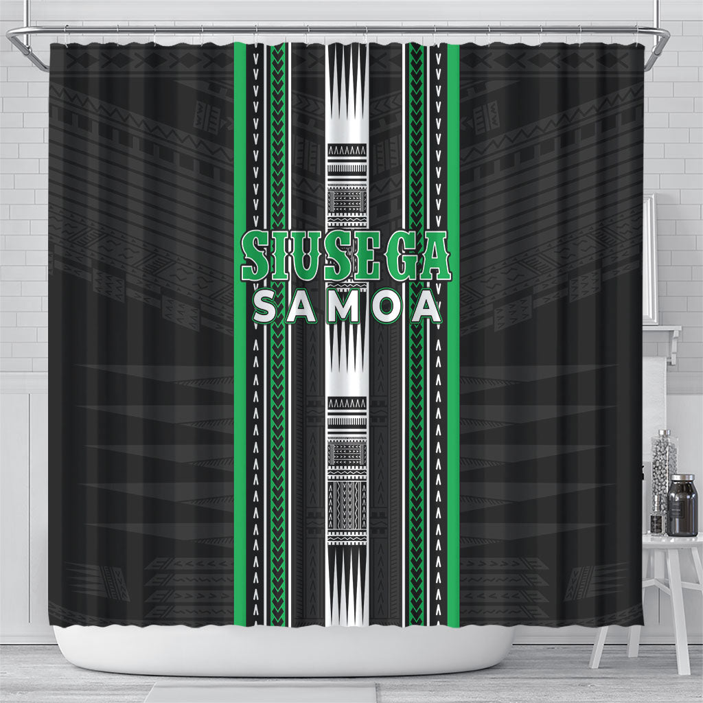 Siusega Samoa Shower Curtain Samoan Tribal Pattern LT05 - Polynesian Pride