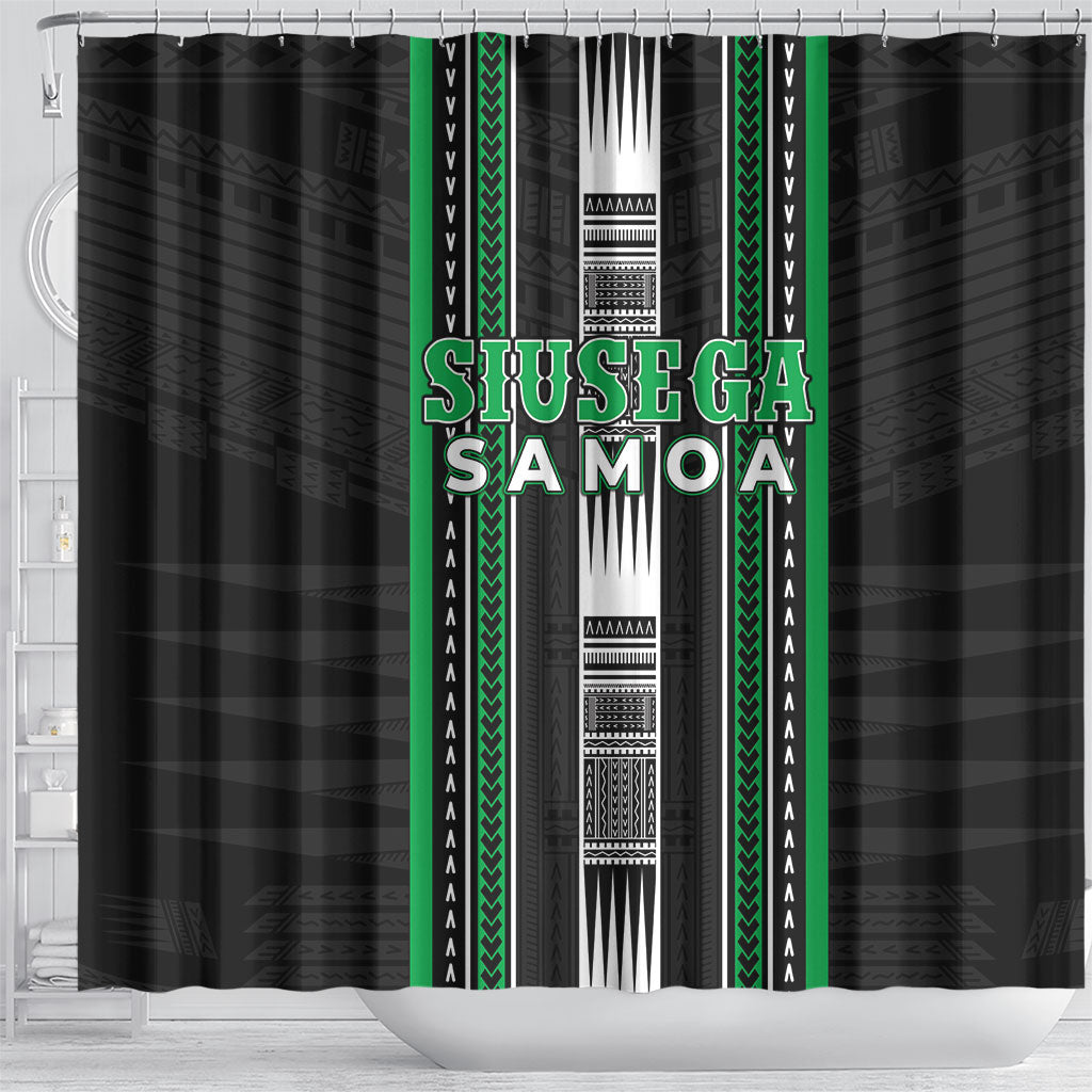 Siusega Samoa Shower Curtain Samoan Tribal Pattern LT05 - Polynesian Pride