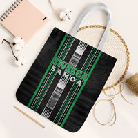 Siusega Samoa Tote Bag Samoan Tribal Pattern LT05 White Strap One Size Green - Polynesian Pride