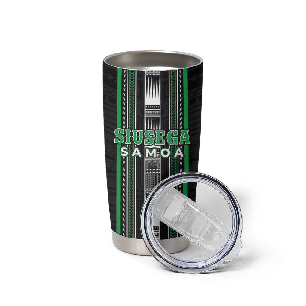 Personalised Siusega Samoa Tumbler Cup Samoan Tribal Pattern LT05 - Polynesian Pride