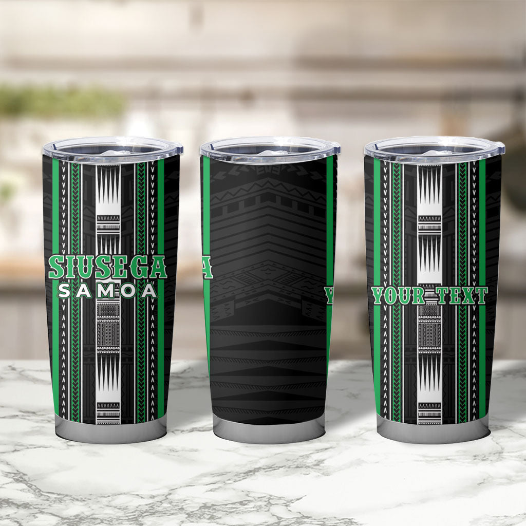 Personalised Siusega Samoa Tumbler Cup Samoan Tribal Pattern LT05 - Polynesian Pride