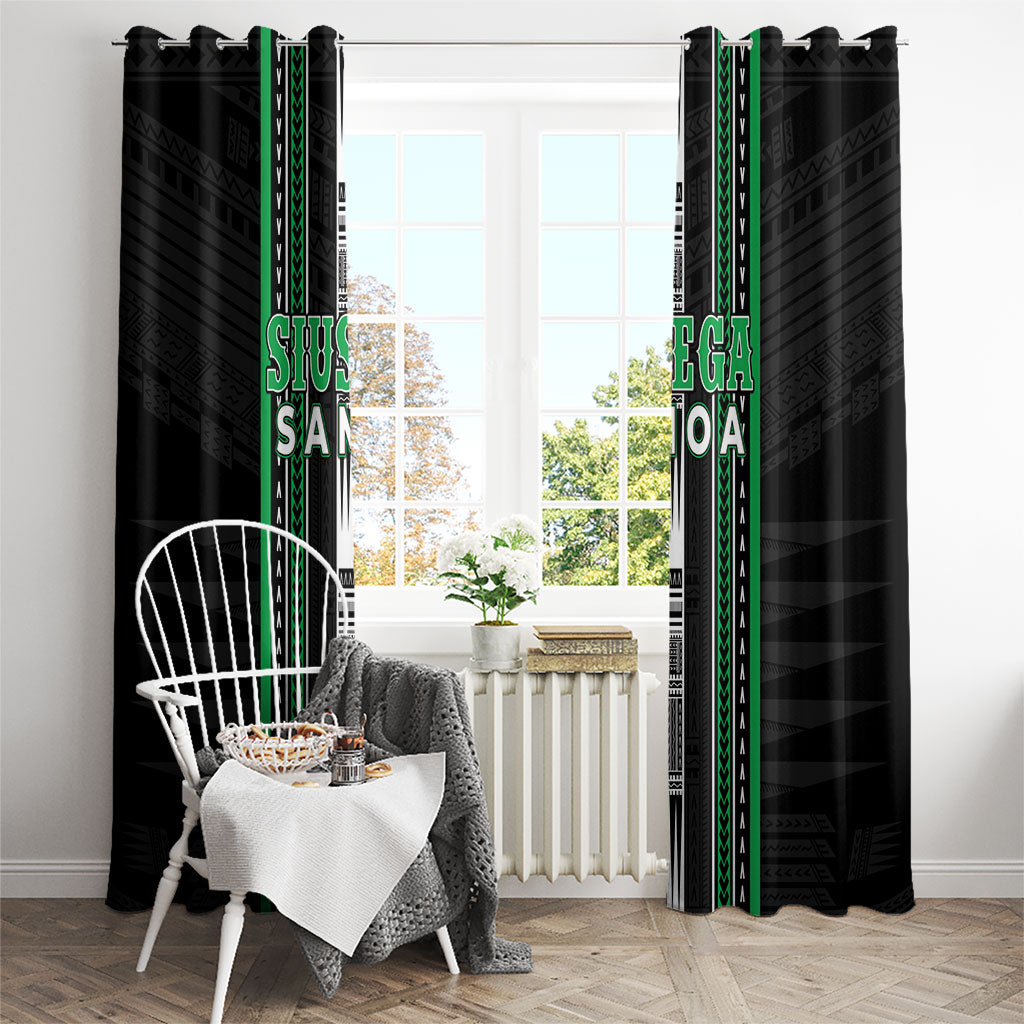 Siusega Samoa Window Curtain Samoan Tribal Pattern LT05 - Polynesian Pride