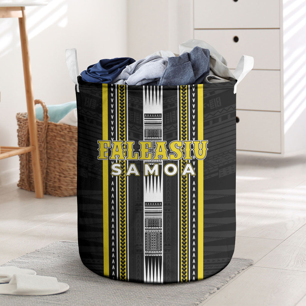 Faleasiu Samoa Laundry Basket Samoan Tribal Pattern LT05 Yellow - Polynesian Pride