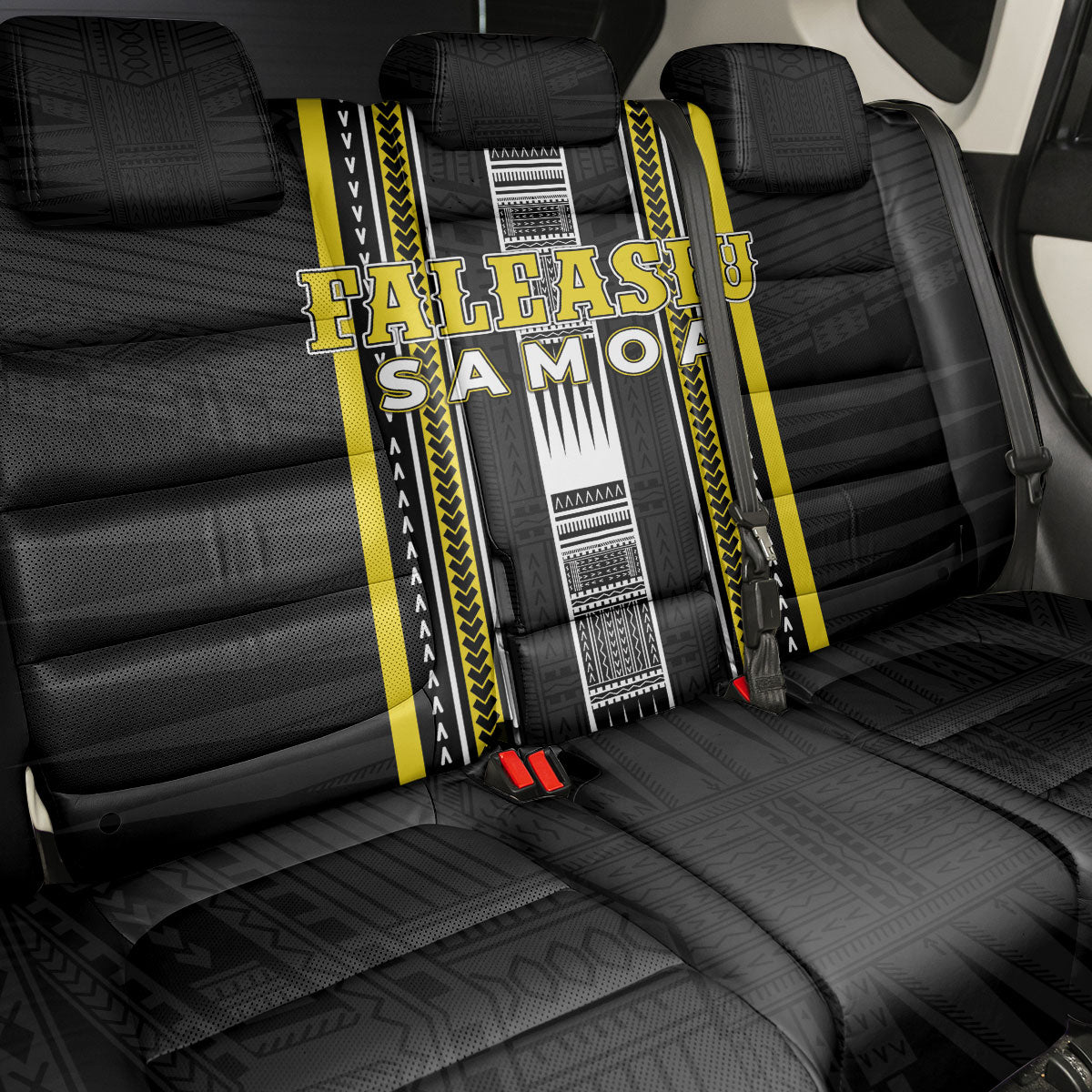Faleasiu Samoa Back Car Seat Cover Samoan Tribal Pattern LT05 - Polynesian Pride