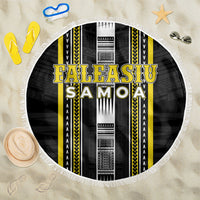 Faleasiu Samoa Beach Blanket Samoan Tribal Pattern LT05 One Size 150cm Yellow - Polynesian Pride