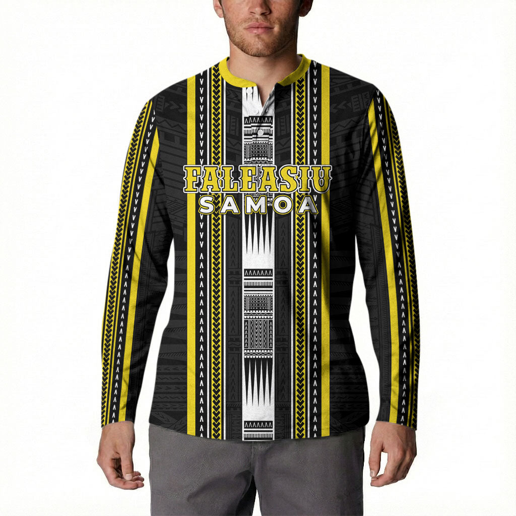 Personalised Faleasiu Samoa Button Sweatshirt Samoan Tribal Pattern LT05 - Polynesian Pride
