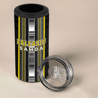 Personalised Faleasiu Samoa 4 in 1 Can Cooler Tumbler Samoan Tribal Pattern LT05 - Polynesian Pride