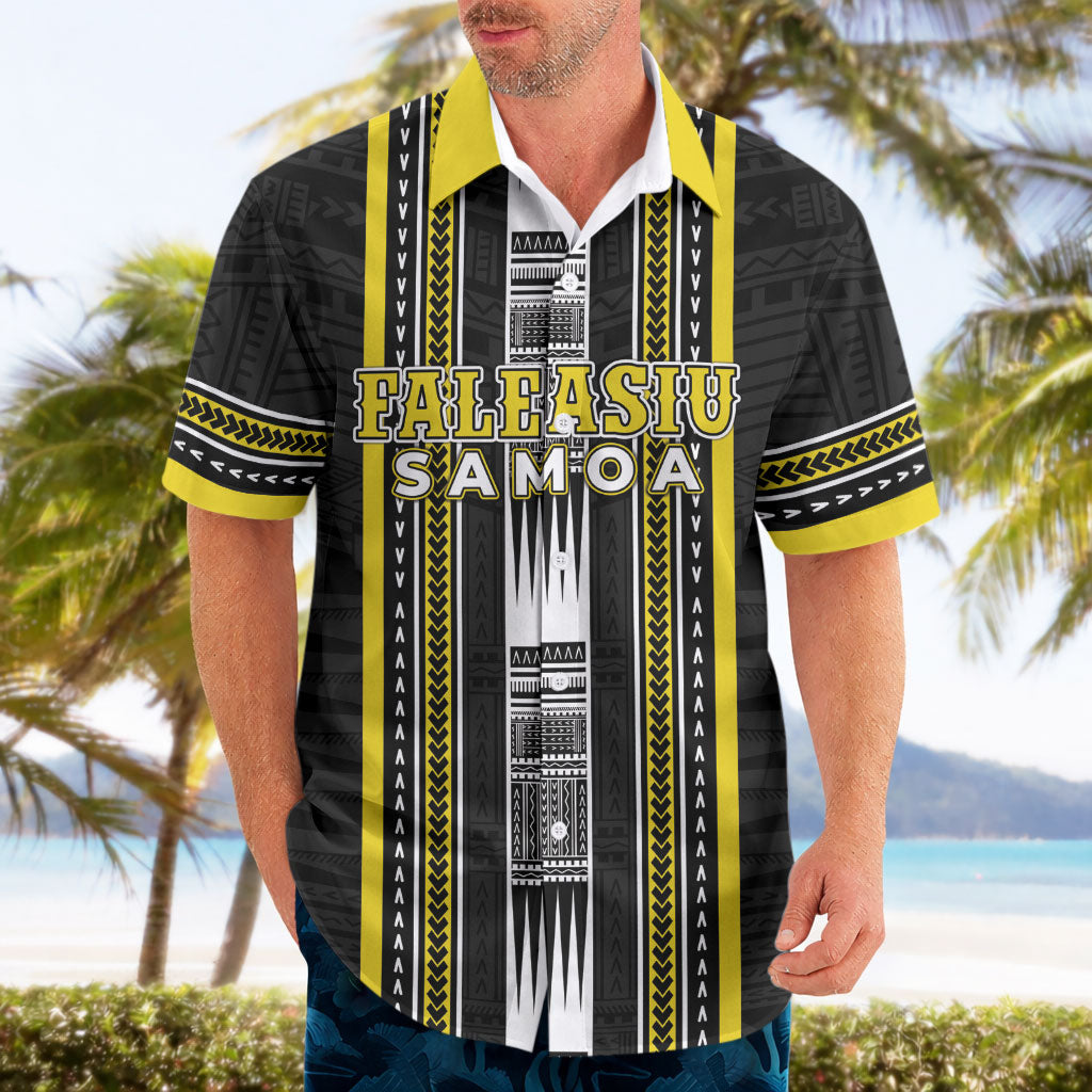 Personalised Faleasiu Samoa Hawaiian Shirt Samoan Tribal Pattern