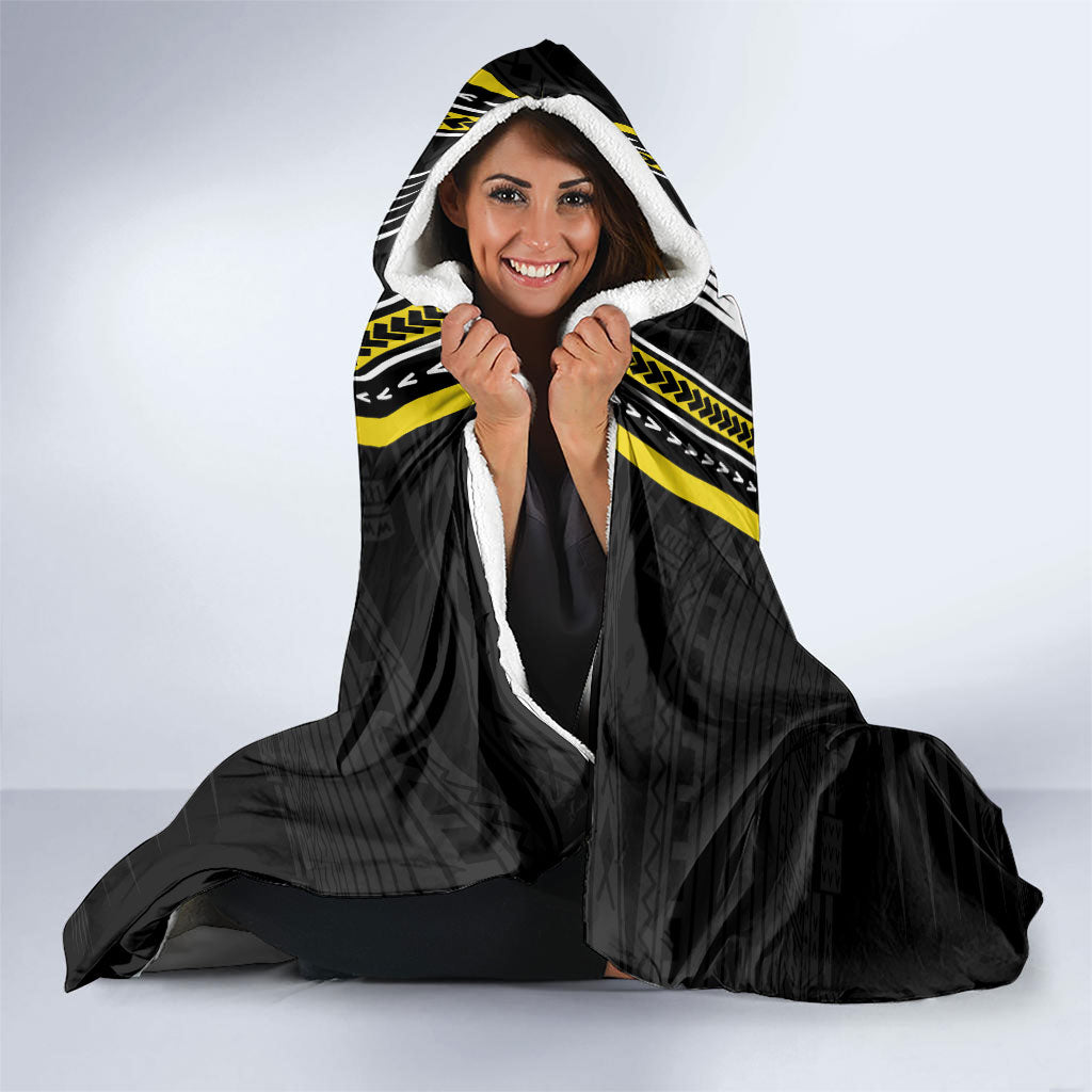 Faleasiu Samoa Hooded Blanket Samoan Tribal Pattern LT05 - Polynesian Pride