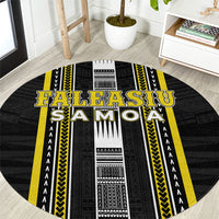 Faleasiu Samoa Round Carpet Samoan Tribal Pattern LT05 Yellow - Polynesian Pride