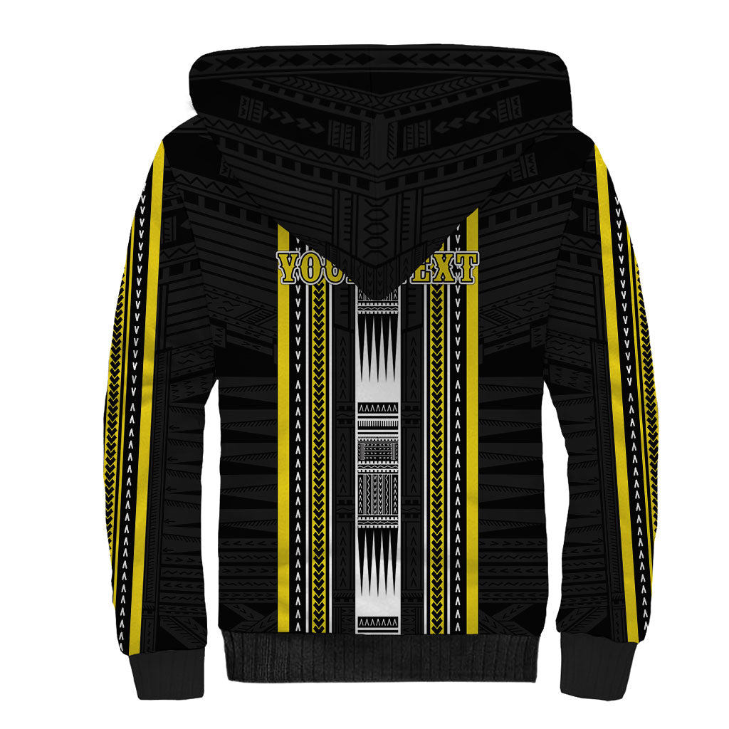 Personalised Faleasiu Samoa Sherpa Hoodie Samoan Tribal Pattern LT05 - Polynesian Pride