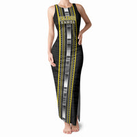 Personalised Faleasiu Samoa Tank Maxi Dress Samoan Tribal Pattern LT05 Women Yellow - Polynesian Pride