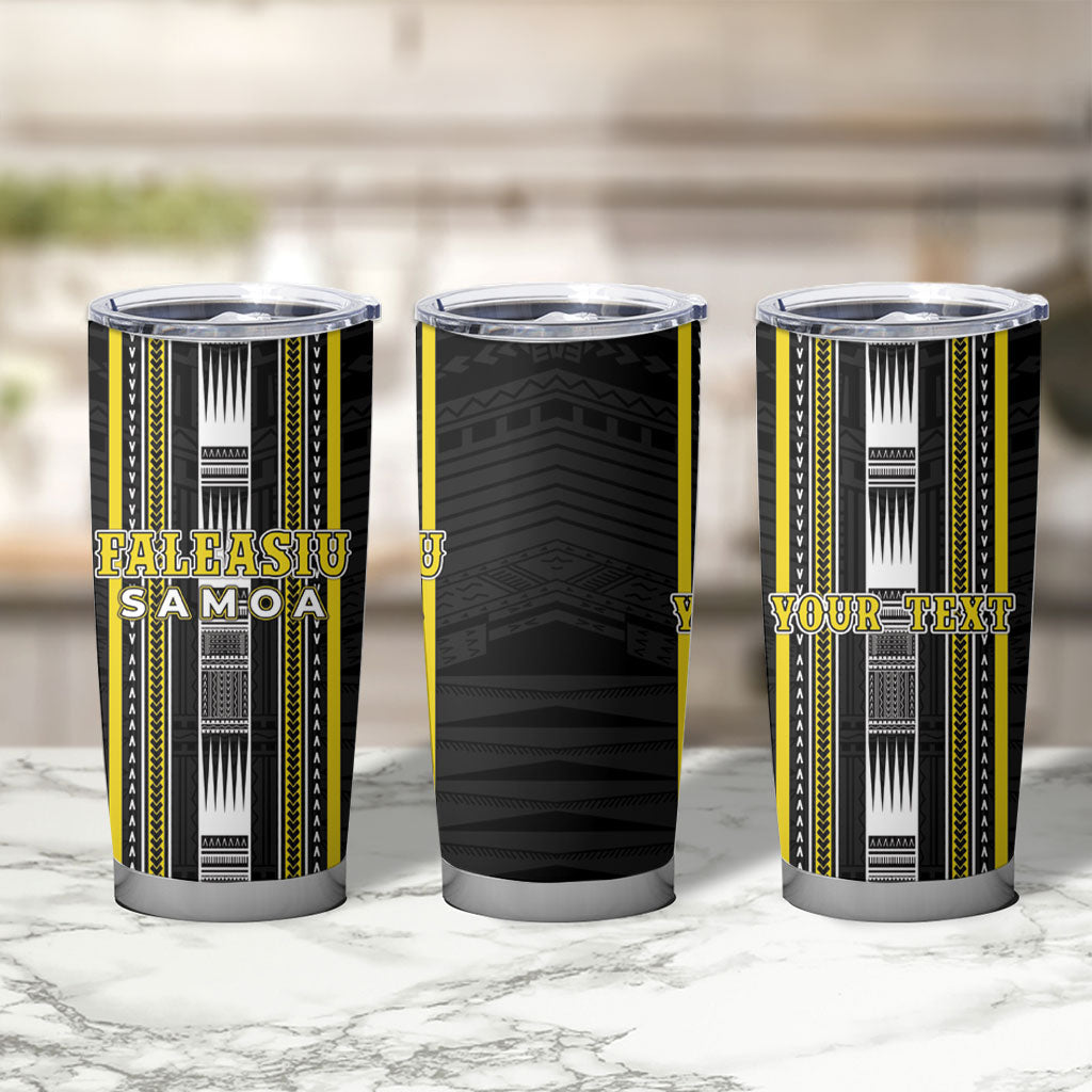 Personalised Faleasiu Samoa Tumbler Cup Samoan Tribal Pattern LT05 - Polynesian Pride