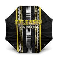 Faleasiu Samoa Umbrella Samoan Tribal Pattern LT05 One Size Folded 11.42 inch Opened Diameter 37.4 inch Yellow - Polynesian Pride