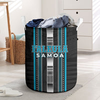 Faleula Samoa Laundry Basket Samoan Tribal Pattern LT05 Blue - Polynesian Pride