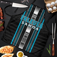 Faleula Samoa Apron Samoan Tribal Pattern LT05 Blue - Polynesian Pride