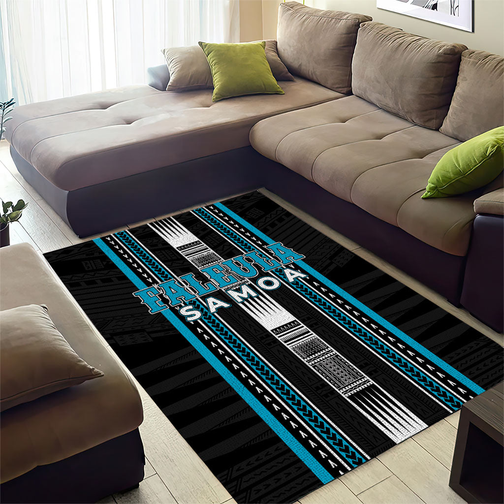 Faleula Samoa Area Rug Samoan Tribal Pattern LT05 - Polynesian Pride