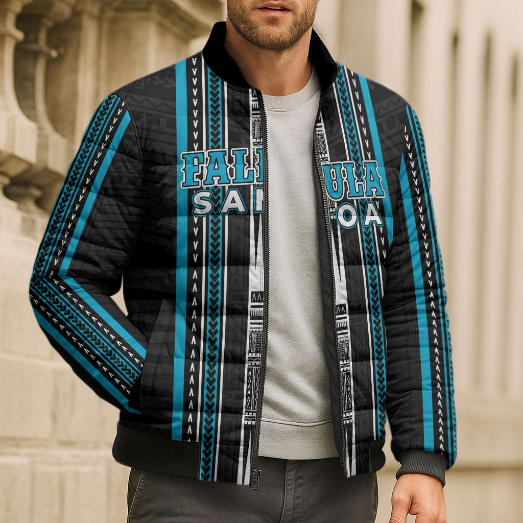 Personalised Faleula Samoa Bomber Puffer Jacket Samoan Tribal Pattern LT05 - Polynesian Pride