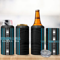 Personalised Faleula Samoa 4 in 1 Can Cooler Tumbler Samoan Tribal Pattern LT05 - Polynesian Pride