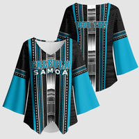 Personalised Faleula Samoa Kimono Sleeve Blouse Samoan Tribal Pattern LT05 - Polynesian Pride