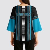 Personalised Faleula Samoa Kimono Sleeve Blouse Samoan Tribal Pattern LT05 - Polynesian Pride