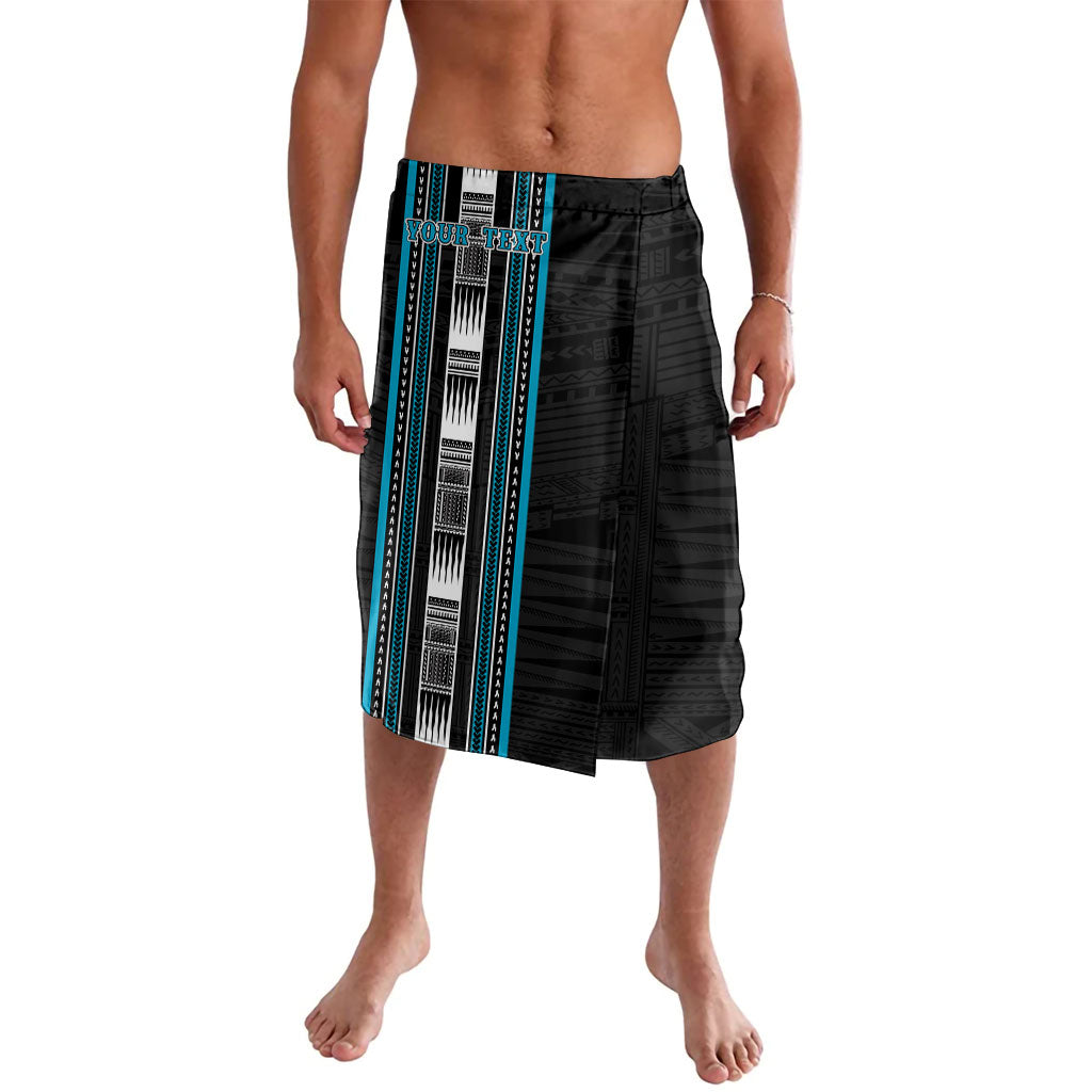 Personalised Faleula Samoa Lavalava Samoan Tribal Pattern LT05 Blue - Polynesian Pride