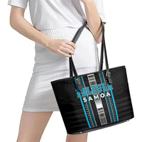 Faleula Samoa Leather Tote Bag Samoan Tribal Pattern LT05 - Polynesian Pride