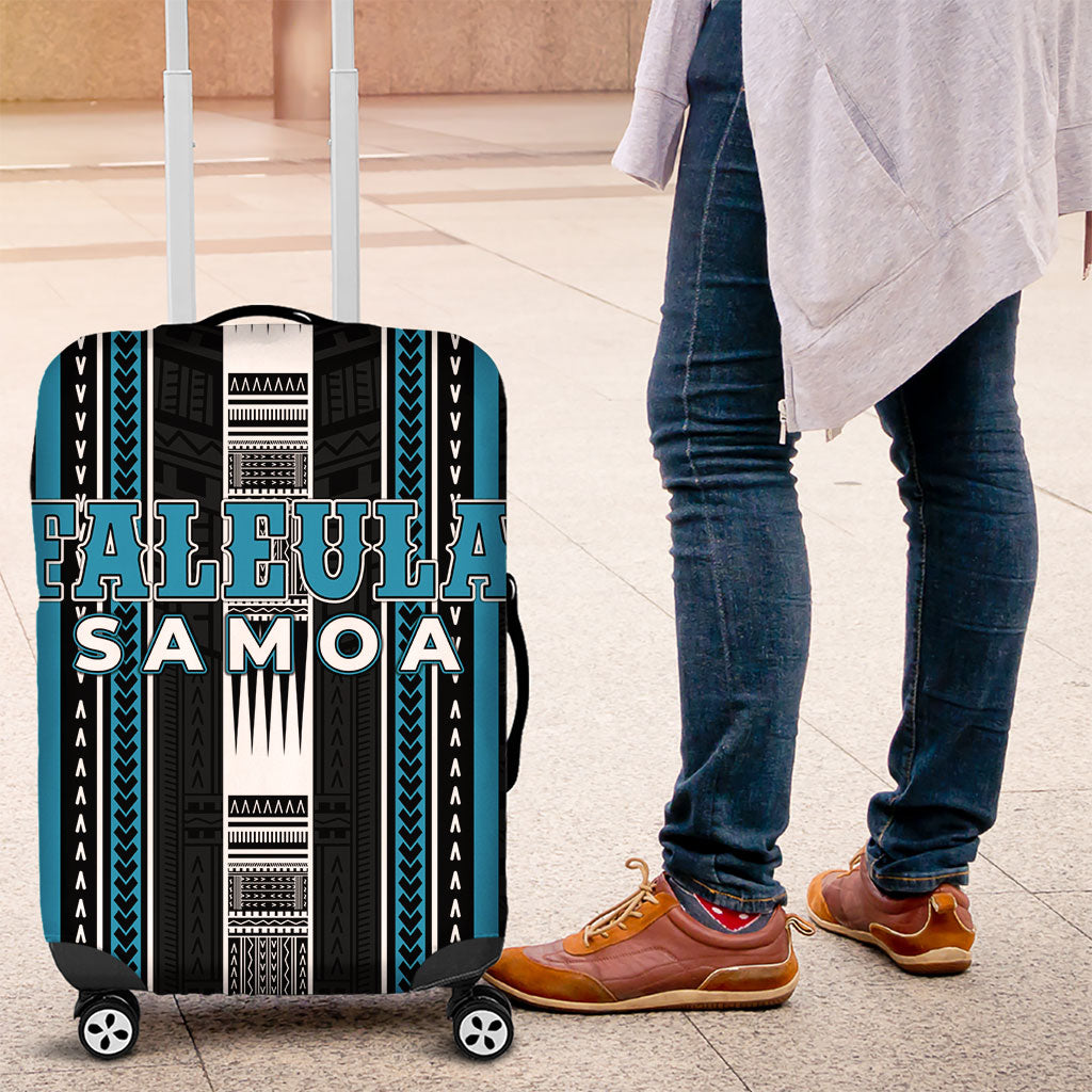 Faleula Samoa Luggage Cover Samoan Tribal Pattern LT05 Blue - Polynesian Pride