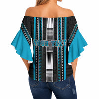 Personalised Faleula Samoa Off Shoulder Wrap Waist Top Samoan Tribal Pattern LT05 - Polynesian Pride
