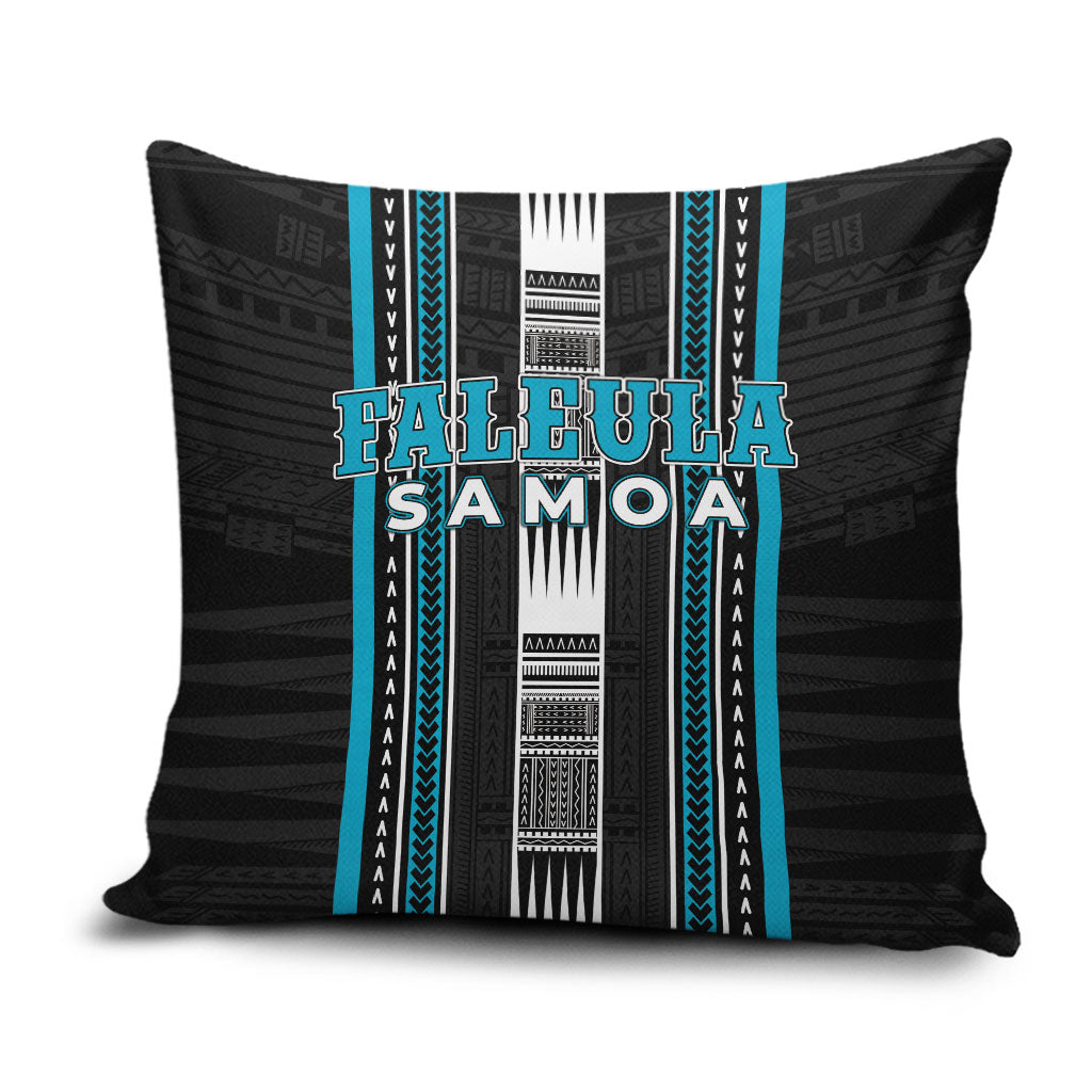 Faleula Samoa Pillow Cover Samoan Tribal Pattern LT05 Blue - Polynesian Pride