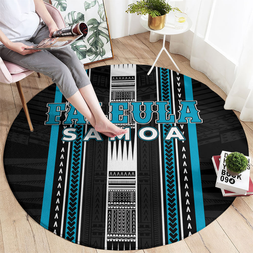 Faleula Samoa Round Carpet Samoan Tribal Pattern LT05 - Polynesian Pride
